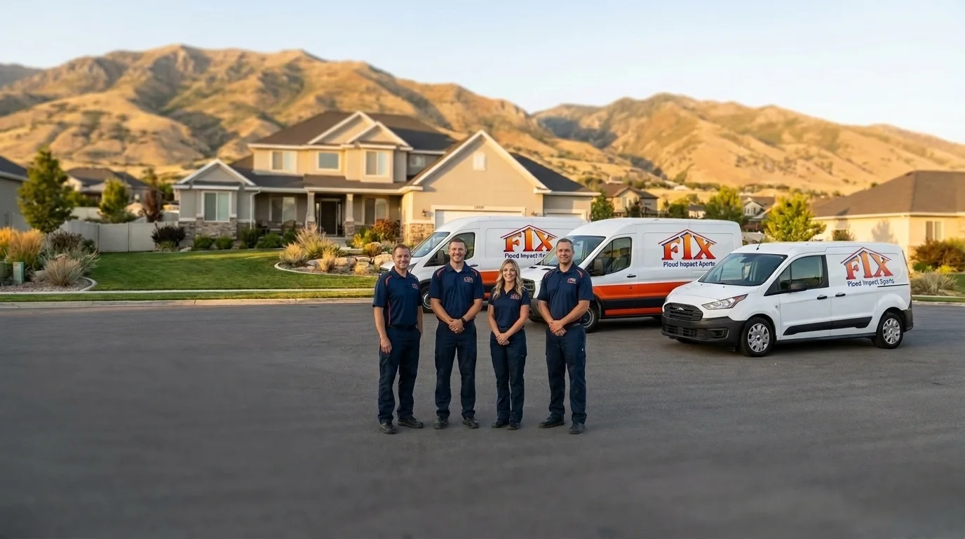 FIX Restoration technician loading a branded service van